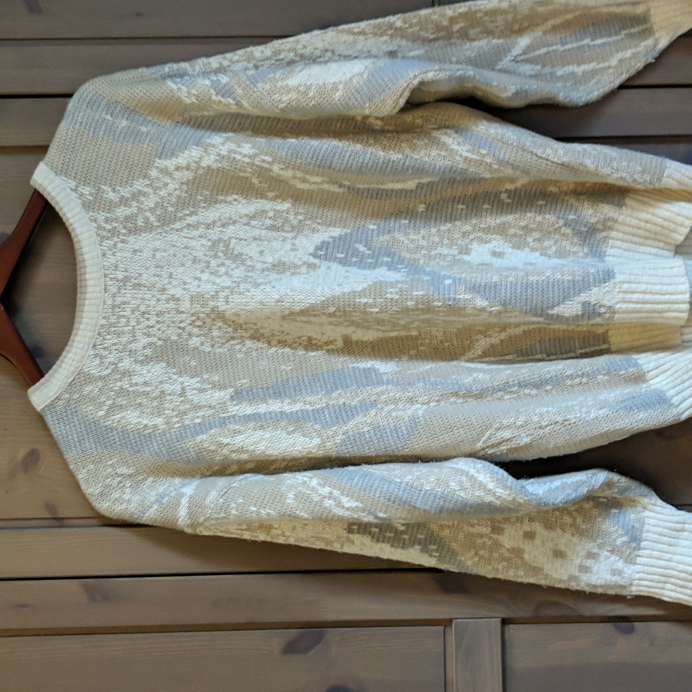 Cozy Vintage Ski-Style Winter Pullover Sweater